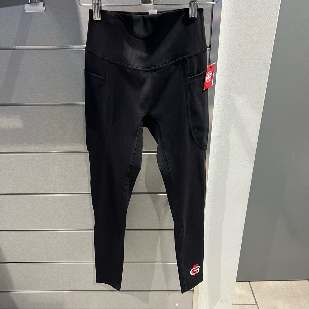 CycleBar black ribbed leggings